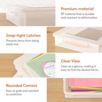 Lifewit Plastic Multi-Purpose Storage Boxes - A4 Size