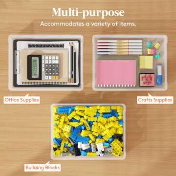 Lifewit Plastic Multi-Purpose Storage Boxes - A4 Size