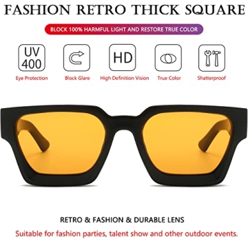 AIEYEZO Square Sunglasses - Stylish UV Protection Shades