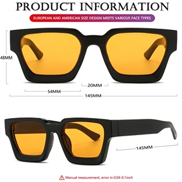 AIEYEZO Square Sunglasses - Stylish UV Protection Shades