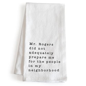 MAINEVENT Mr Rogers Dish Towel 18x24 Inch, Mr Rogers Towel, Funny Kitchen Towel Saying, Mr Rogers Ne...
