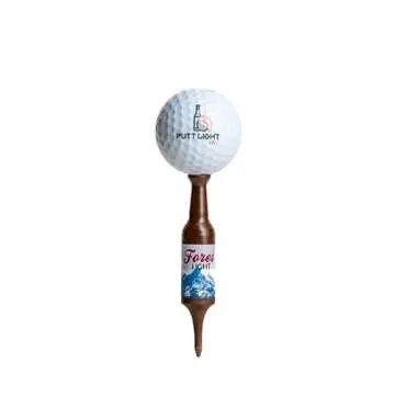 Putt Light Beer Bottle Golf Tees, Virtually Unbreakable and Recyclable Plastic Golf Tee 6 Pack, Golf Gift for Men, Bachelor Party Novelty Gift, for Golfers,3-1/4" Tall (Variety Pack #1)