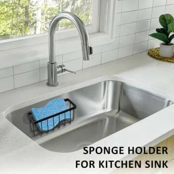 SHFKS Kitchen Sink Sponge Holder with Strong Suction Cups
