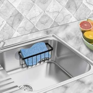 SHFKS Kitchen Sink Sponge Holder with Strong Suction Cups