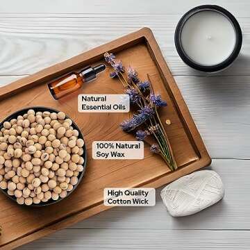 +1herolabs Scented Candles,Funny Candles for Men,Lavender Candles for Home,8oz-50hr Burn Time Soy Candles,Candle Gifts for Women,Long Lasting Candles for Men & Women in Black Jar Candle