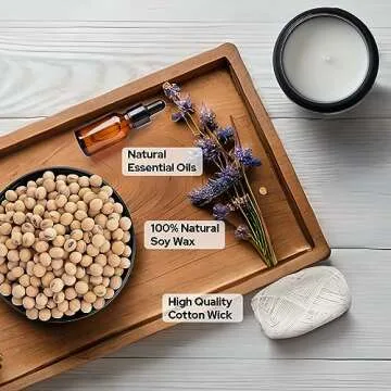 +1herolabs Scented Candles,Funny Candles for Men,Lavender Candles for Home,8oz-50hr Burn Time Soy Candles,Candle Gifts for Women,Long Lasting Candles for Men & Women in Black Jar Candle