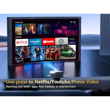 GooDee 4K Smart Projector with 5G WiFi & Bluetooth