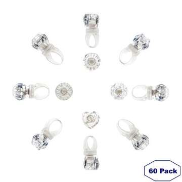 Midafon LED Glow Rings - 60 Pack Colorful Party Favors