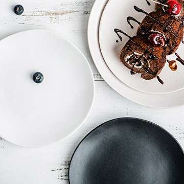 SOCOSY Creative Irregular Matte Ceramic Dessert Plate - Unique 7 Inches Design