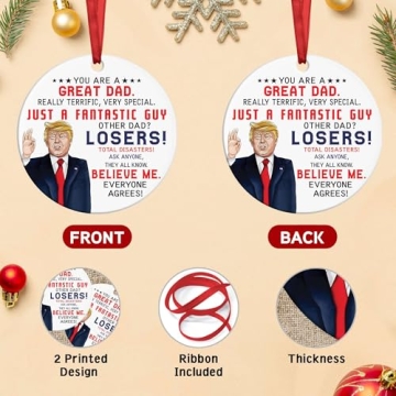 Funny Ornaments for Dad - Unique Kids Gift 2024