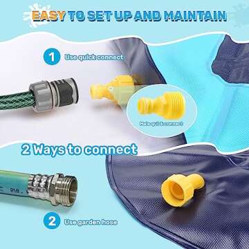 Bilibara 127'' Splash Pad for Dogs & Kids Summer Fun