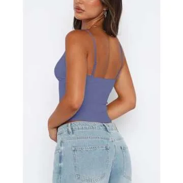 Stylish REORIA Womens Summer Cropped Tank Top for Nights Out