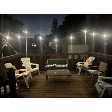 Brightech Ambience Pro Solar Powered String Lights - Commercial Grade Waterproof Patio Lights with 27 Ft Edison Bulbs - Shatterproof LED Solar Outdoor String Lights - 1W LED, Soft White Light