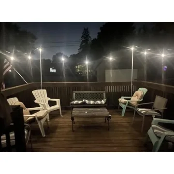 Brightech Ambience Pro Solar Powered String Lights - Commercial Grade Waterproof Patio Lights with 27 Ft Edison Bulbs - Shatterproof LED Solar Outdoor String Lights - 1W LED, Soft White Light