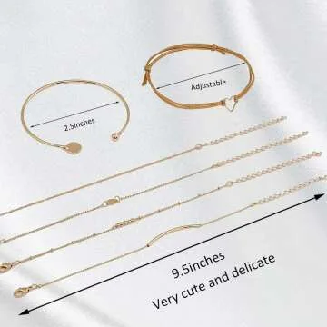 XOCARTIGE Stackable Beaded Bracelet Set for Women