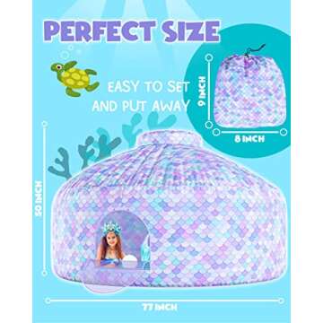 Skywin Inflatable Tent for Kids - Adorable Mermaid Fun