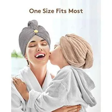 YFONG 3 Pack Super Absorbent Hair Drying Towels