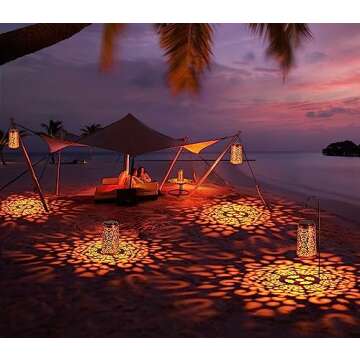 Solar Lanterns Outdoor - Waterproof Hanging Lights 4 Pack