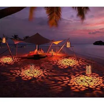 Solar Lanterns Outdoor - Waterproof Hanging Lights 4 Pack