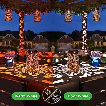 Solar Lanterns Outdoor - Waterproof Hanging Lights 4 Pack