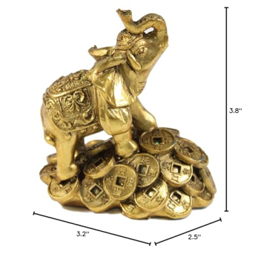Feng Shui 3" Elephant Statue - Luck & Prosperity Decor