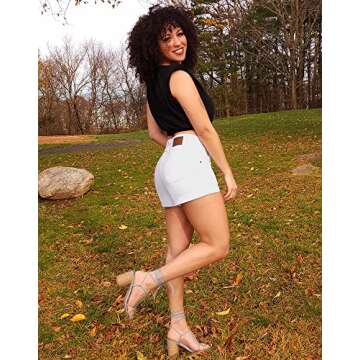 Stylish High Waisted Stretchy Denim Shorts for Women