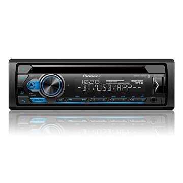 Pioneer DEH-S4100BT Single DIN Bluetooth in-Dash CD USB MP3 AUX AM/FM MIXTRAX Pandora Spotify Android Car Stereo Receiver with 2 Pairs JVC 6.5" 300W 2-Way Coaxial Car Speakers