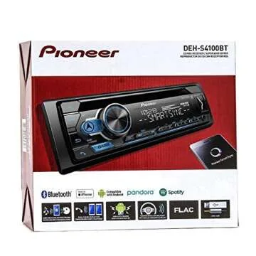 Pioneer DEH-S4100BT Single DIN Bluetooth in-Dash CD USB MP3 AUX AM/FM MIXTRAX Pandora Spotify Android Car Stereo Receiver with 2 Pairs JVC 6.5" 300W 2-Way Coaxial Car Speakers