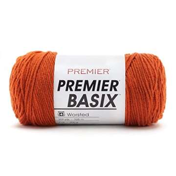 Premier Yarns Basix, Solid Worsted Yarn, Made of Acrylic, Ideal Yarn for Crocheting and Knitting, Cr...