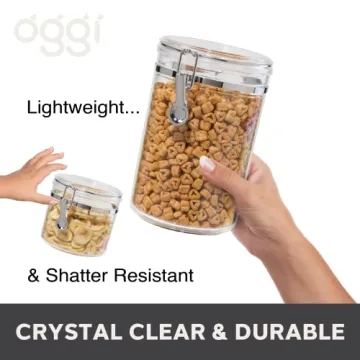 Oggi 5pc Clear Canister Set - Airtight Kitchen Storage Solutions