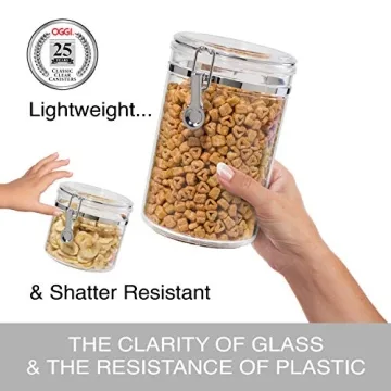 Oggi 5pc Clear Canister Set - Airtight Kitchen Storage Solutions