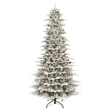 Transform Your Home with Our 9ft Pre-lit Flocked Aspen Fir Tree