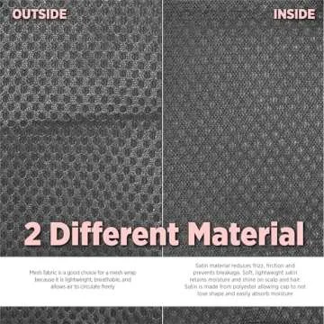 DONNA DELUXE FOAM MESH WRAP OLIVE + VITAMIN E TREATED, Curly Hair Care Essentials Face Wash, Makeup, and Headband for Women, 1PC (BLACK, 1 Count (Pack of 1))