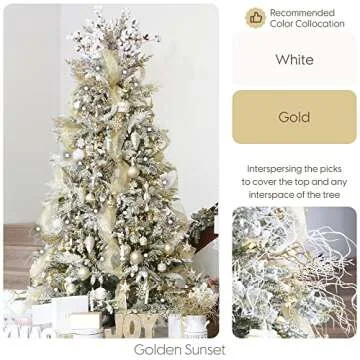 Sea Team Glitter Vine Twig Ornaments for Festive Decor