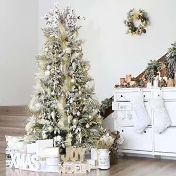 Sea Team Glitter Vine Twig Ornaments for Festive Decor