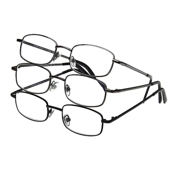 Foster Grant Men's Council Rectangular Reading Glasses - 3 Pack, 3.25x - Stylish Convenience