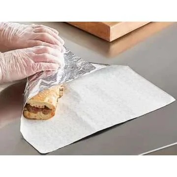 Microwave Safe Insulated Foil Sheets - 100 Pack