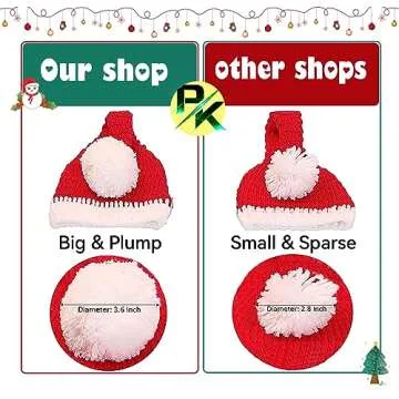AIXIANG Baby Photography Props Christmas Cap Newborn Crochet Santa Claus Outfits Baby First Christmas Photo Props