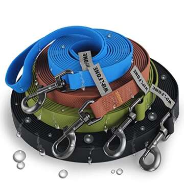 Wolfone 3m Dark Green Heavy Duty Robust Training Dog Leash for Outdoor Fun