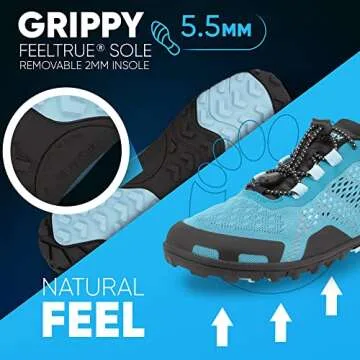 Xero Shoes Barefoot Water Shoes for Women | Aqua X Sport Women's Water Shoes | Wide Toe Box, Zero Drop Heel, Minimalist for Beach, Hiking, Running | Surf, Size 8