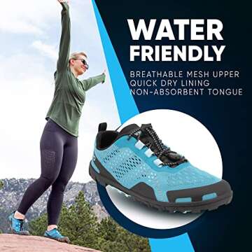 Xero Shoes Barefoot Water Shoes for Women | Aqua X Sport Women's Water Shoes | Wide Toe Box, Zero Drop Heel, Minimalist for Beach, Hiking, Running | Surf, Size 8