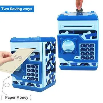 HUSAN Piggy Bank for Kids - Fun Savings with Security