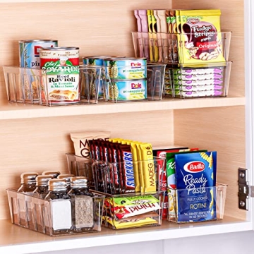 Puricon 4 Pack Stackable Pantry Storage Bins