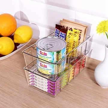 Puricon 4 Pack Stackable Pantry Storage Bins