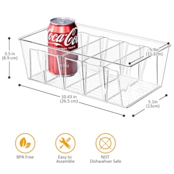 Puricon 4 Pack Stackable Pantry Storage Bins