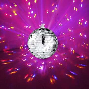 Wtpncil Disco Balls, Hanging Disco Ball Decor, Disco Ball Ornament for Themed Party Wedding Christmas Supplies - 12 PCS(2 inch)