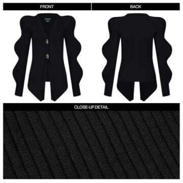 Chic URBAN REVIVO Women's Long Sleeve Knit Cardigan for All Seasons