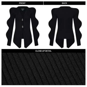 Chic URBAN REVIVO Women's Long Sleeve Knit Cardigan for All Seasons