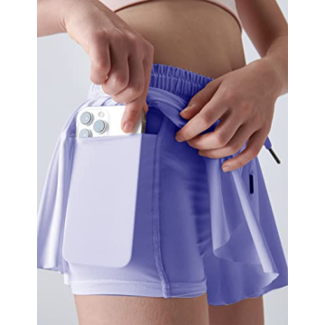 Girls Flowy Shorts 2-in-1 Butterfly Skirts - 3 Pack