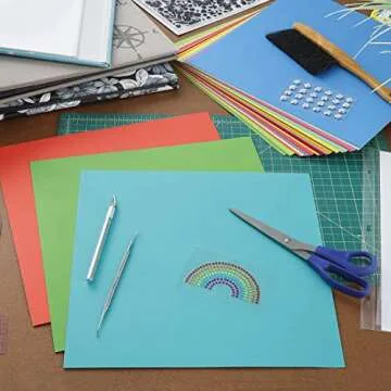 Cardstock 12x12 Variety Pack, 60 Sheets | 80lb Premium Textured Scrapbook Paper, Solid Core | Acid F...